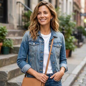 Calvin Klein Jeans Denim Jacket Blue Wash Size M